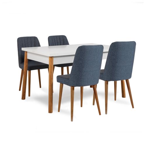 Woody Fashion Set stolova i stolica (6 komada), Atlantski bor Mornarsko plava, Santiago 1048 - 2 AB slika 2