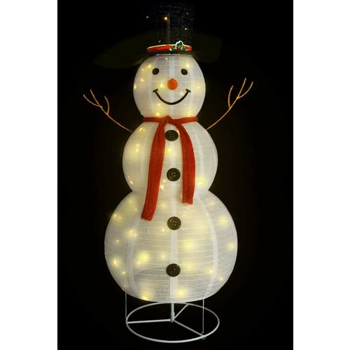 Ukrasni božićni snjegović s LED svjetlom luksuzna tkanina 180cm slika 2