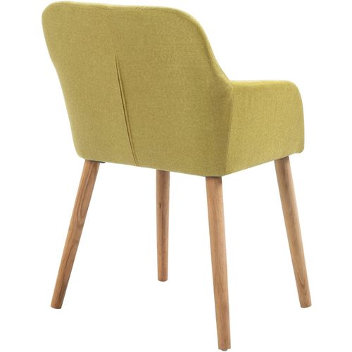 Blagovaonske stolice tkanina i hrastovina 2 kom zelene slika 22