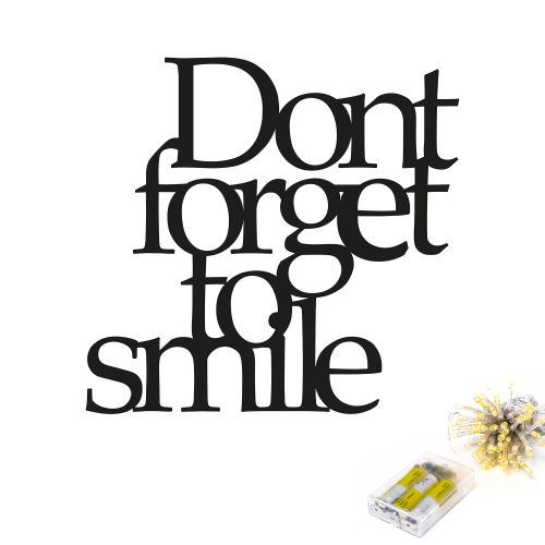 Wallity Metalna zidna dekoracija Dont Forget To Smile 183 slika 5