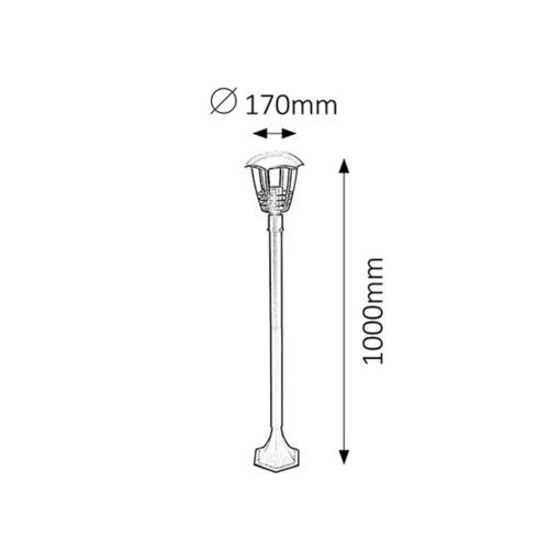 Rabalux Marseille spoljna podna lampa E27 60W IP44 Spoljna rasveta slika 2