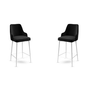 Enox - Black, White Black
White Bar Stool Set (2 Pieces)