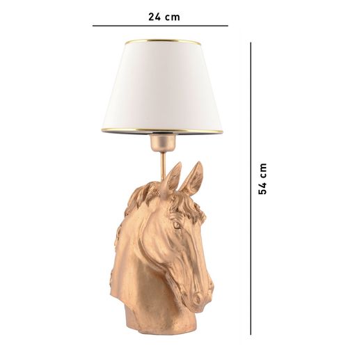 Opviq Stolna svjetiljka, Horse - White, Gold slika 7