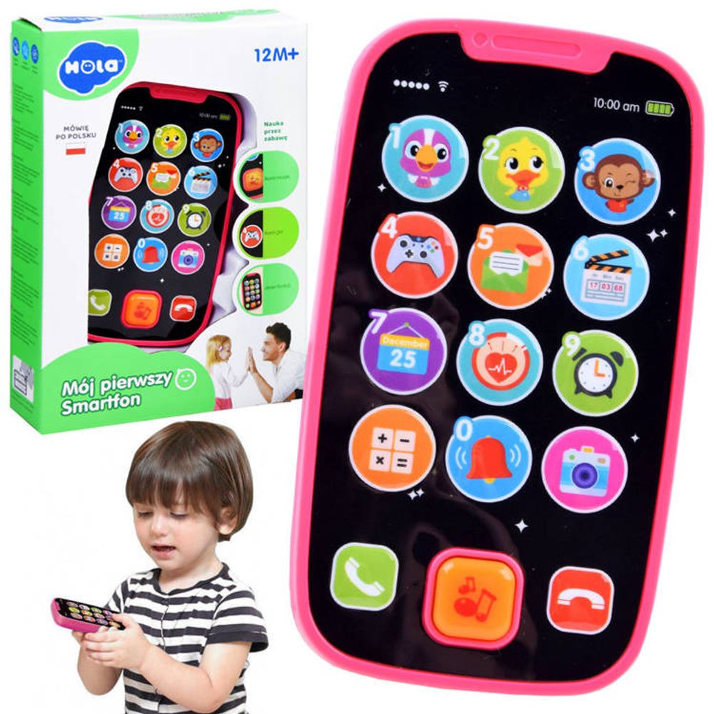 Interaktivni baby smartphone roza slika 1