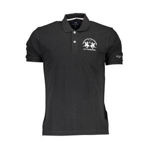 LA MARTINA POLO SHORT SLEEVE MAN BLACK