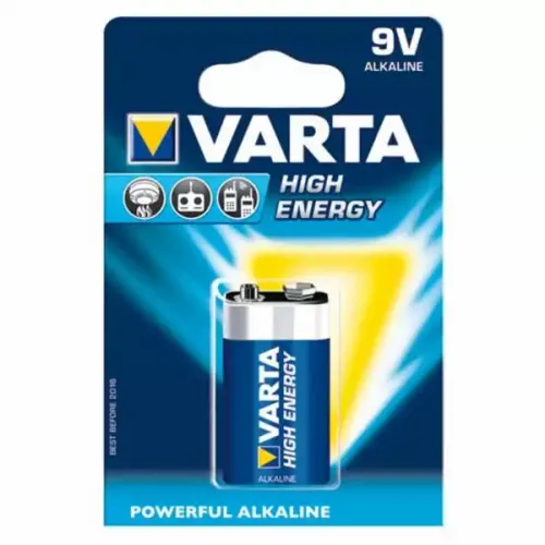 Baterija Varta 6LR61 High Energy 9V, nepunjiva slika 1