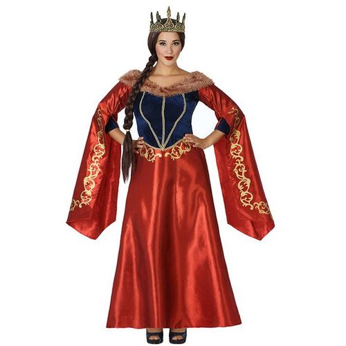 Svečana odjeća za odrasle 113916 Crvena Mornarsko plava Srednjovjekovna Kraljica XS/S slika 2