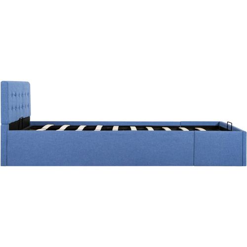 Hidraulični okvir za krevet od tkanine plavi 120 x 200 cm slika 22