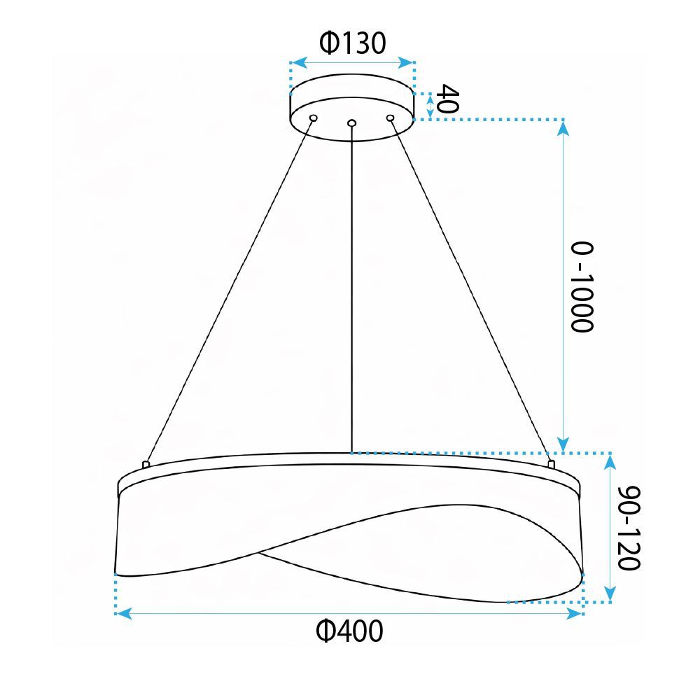 Viseća stropna lampa G144-CP 40 gold slika 7