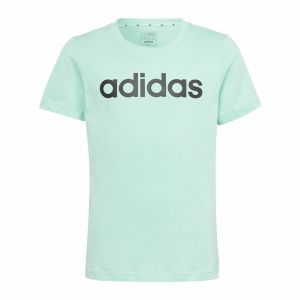 Dječja Majica Kratkih Rukava Adidas Linear Logo - Zelena Akvamarin (13-14 godina)