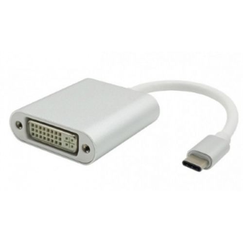 FAST ASIA Adapter - konvertor USB 3.1 tip C (M) - DVI (F) srebrni slika 1