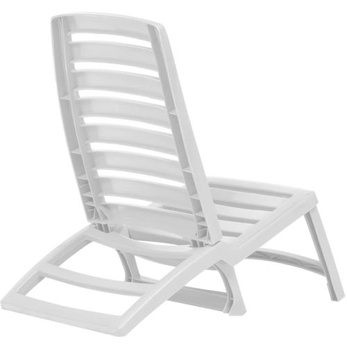 Sklopive stolice za plažu 4 kom plastične bijele slika 4