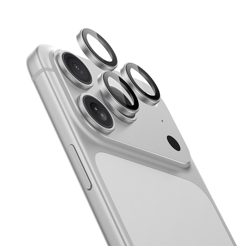 Benks kaljeno staklo DR Sapphire zaštita za kameru za iPhone 17 Pro/17 Pro Max (3 komada leća) srebrna slika 1