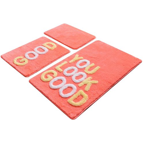 Good - Vermilion Multicolor Acrylic Bathmat Set (3 Pieces) slika 2