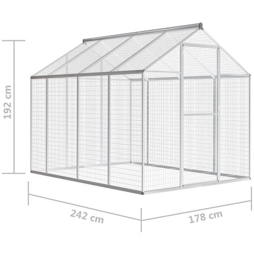 Vanjski Kavez za Ptice Aluminijum 178x242x192 cm slika 44