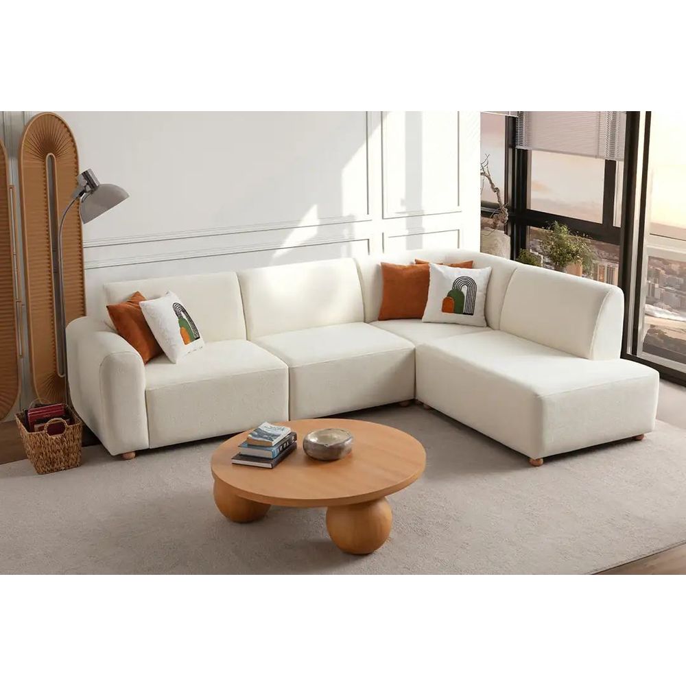 Ugaona Sofa S-Loft Desna - boje: bijela slika 2