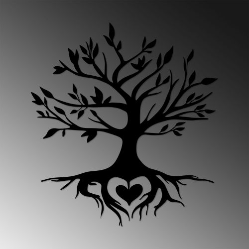 Wallity Metalna zidna dekoracija, Tree And Heart slika 4