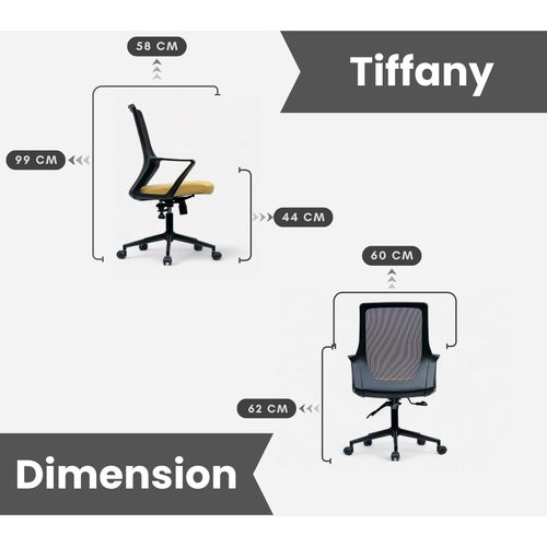 Tiffany - Yellow Yellow Office Chair slika 6
