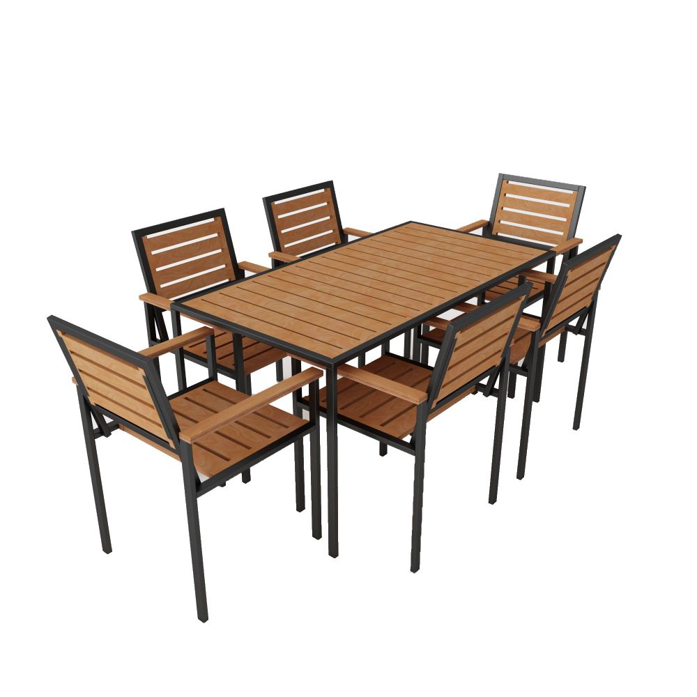 Set stola i stolica za vrt (7 komada) CPT7707-150, boja Teak slika 5