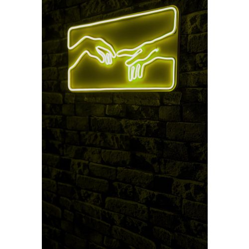 Wallity Ukrasna plastična LED rasvjeta, Creation of Adam - Yellow slika 2