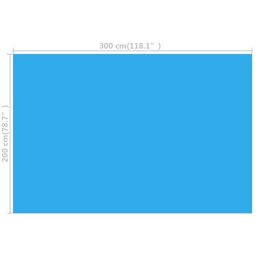 Pravokutni plavi bazenski prekrivač od PE 300 x 200 cm slika 33