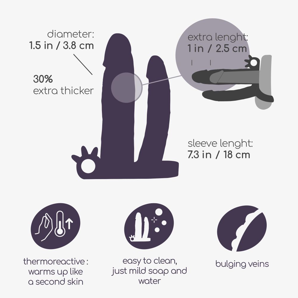 Realističan produživač za penis s dodatnim dildom Crushious - General Dickobi slika 9