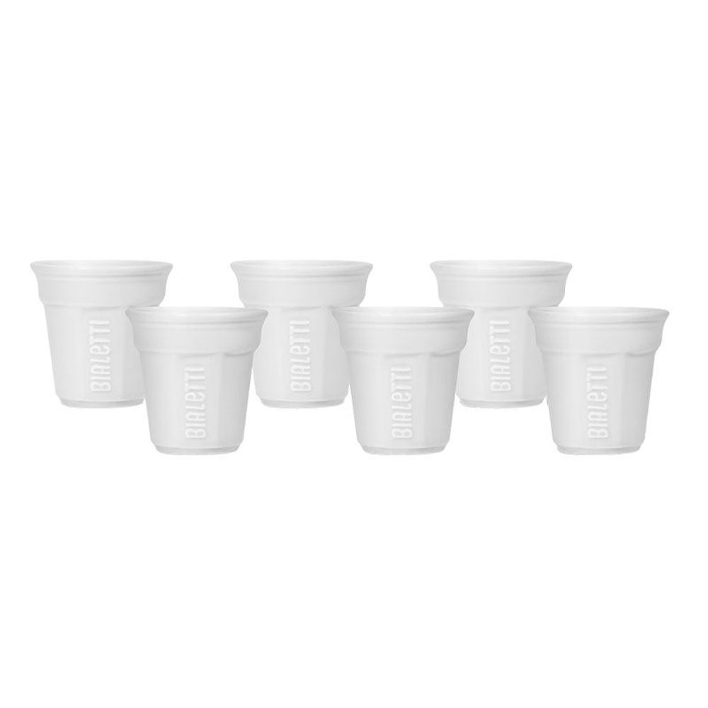 Bialetti set 6 espresso oktagonalnih šoljica - bijele slika 2