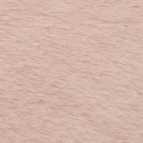 Tepih od umjetnog zečjeg krzna 80 x 150 cm blijedo ružičasti slika 9