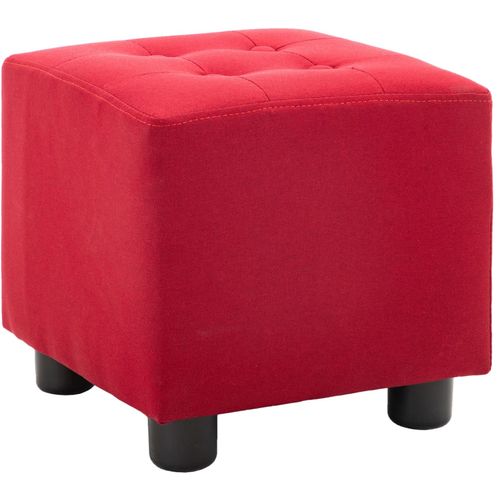 2-dijelni set fotelje i taburea od tkanine crvena boja vina slika 59