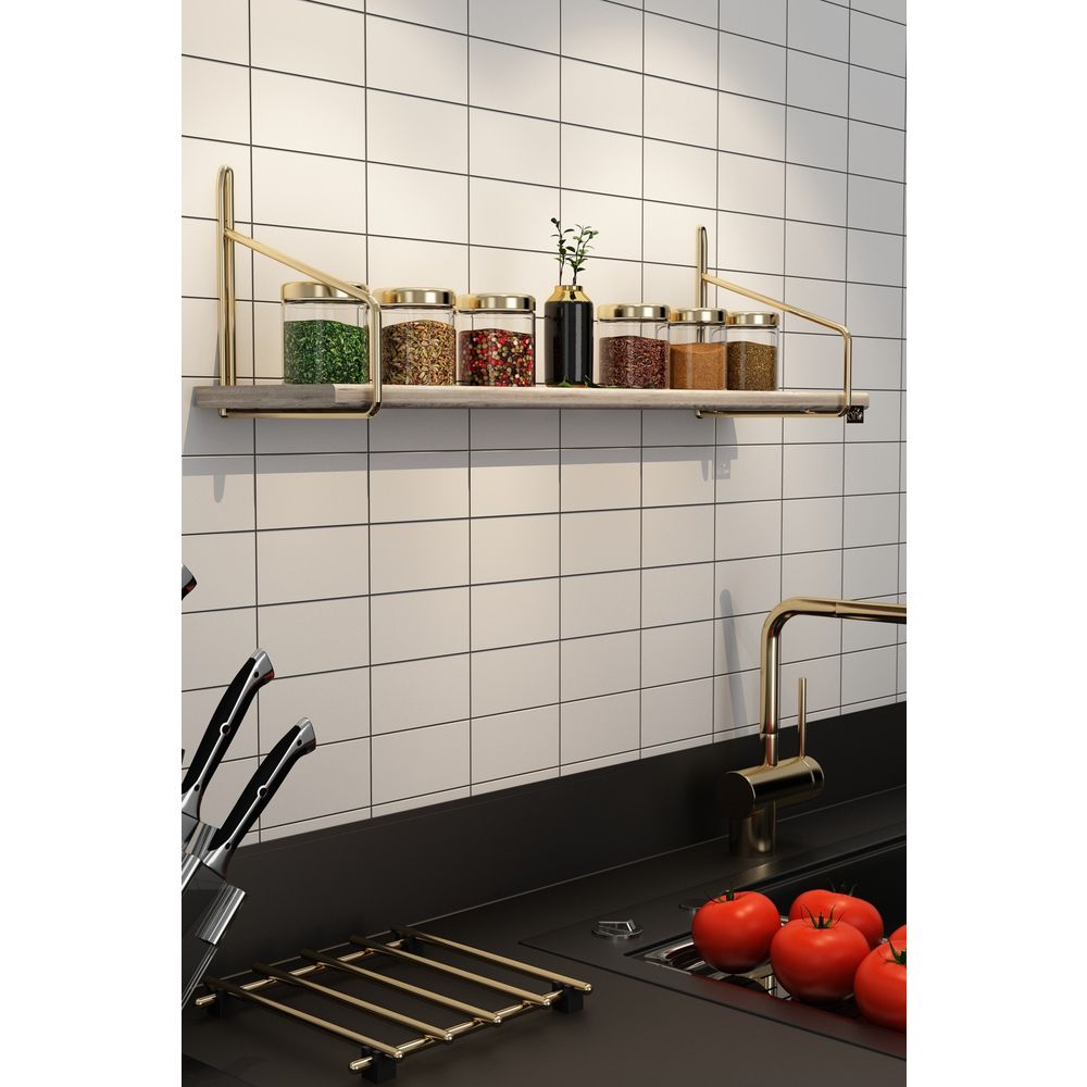 Duvar Raf 60 cm Extra Gold - Smeđa Polica za Zid slika 5