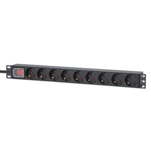 PDU kabl Intellinet 715133 19"/1U sa 9 utilnica/prekidač/2m slika 1