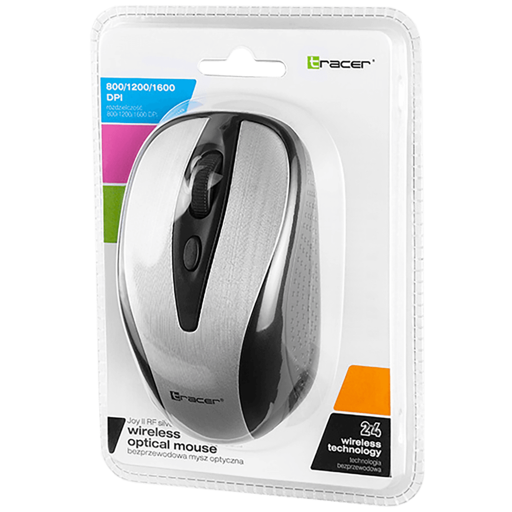 Tracer Miš bežični, 1600 dpi, 2.4 GHz, USB nano, Plug&amp;Play - MAUSE JOY II RF NANO USB Silver slika 2