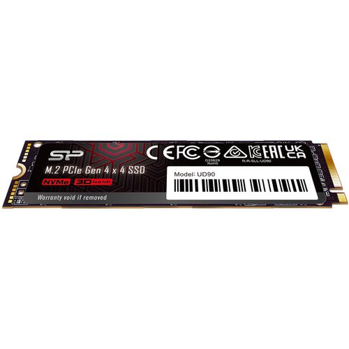 Silicon Power SP01KGBP44UD9005 M.2 NVMe 1TB SSD, UD90, PCIe Gen 4x4, 3D NAND, Read up to 5,000 MB/s, Write up to 4,800 MB/s (single sided), 2280 slika 4