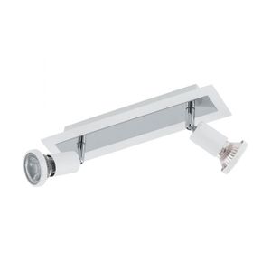 Eglo Sarria spot/2, led, gu10, 2x5w, 2x400lm, hrom/bela 