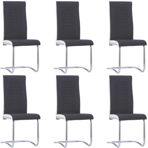 Konzolne blagovaonske stolice od tkanine 6 kom crne slika 33