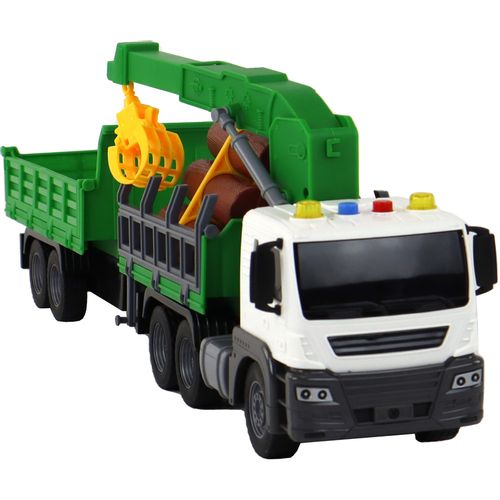Kamion s kranom i balvanima 1:16 zeleni slika 5