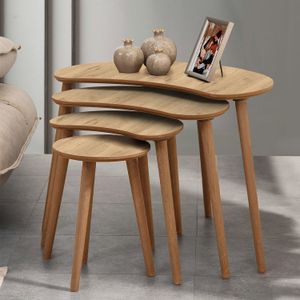 Nesting Table Moon - Set od 4 komada u boji hrasta
