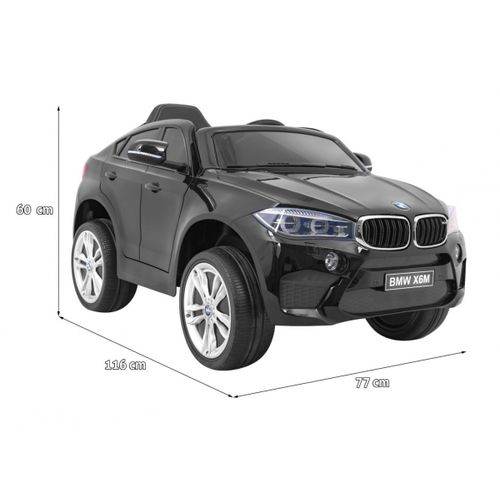 Licencirani auto na akumulator BMW  X6M - crni/lakirani slika 2