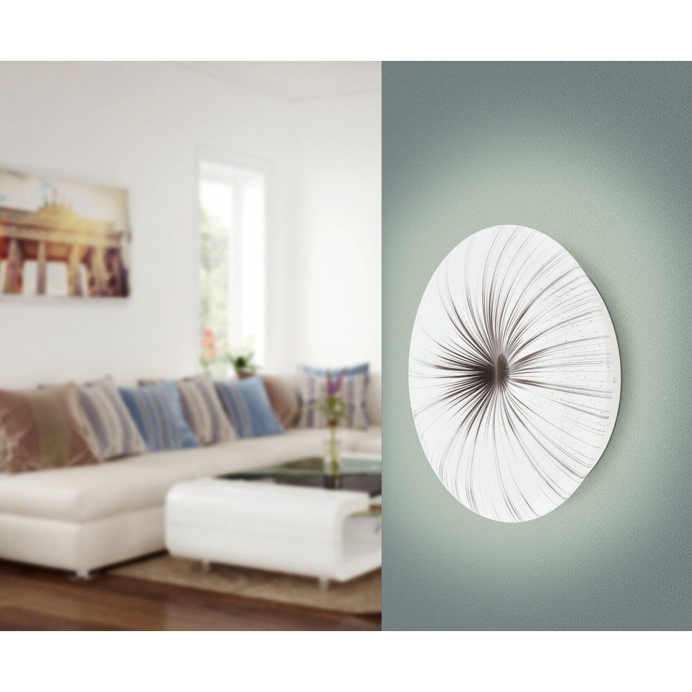 Eglo Nieves Plafonjera LED 24W, 2400lm, Promjer 410mm, Bijela/Srebrna slika 2