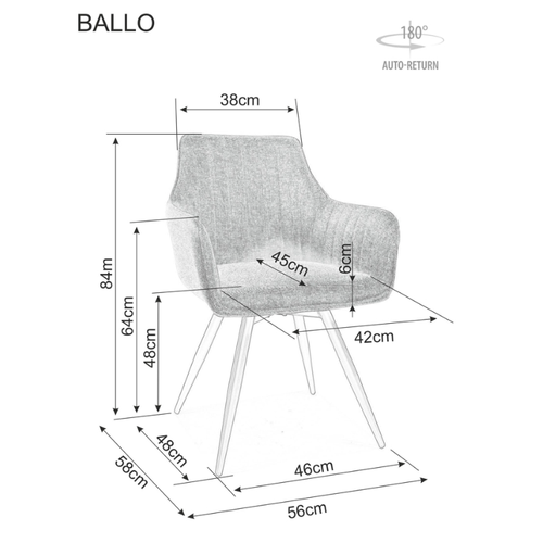 Stolica MANGO - Baršun slika 6