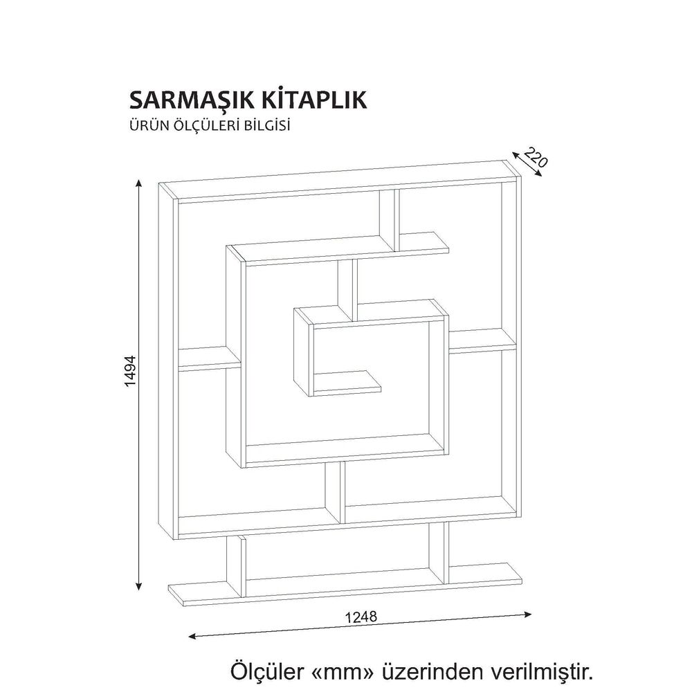 Sarmaşık - Bijela Polica za Knjige slika 4