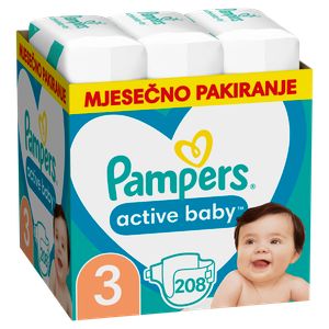 Pampers Active baby pelene mjesečno pakovanje