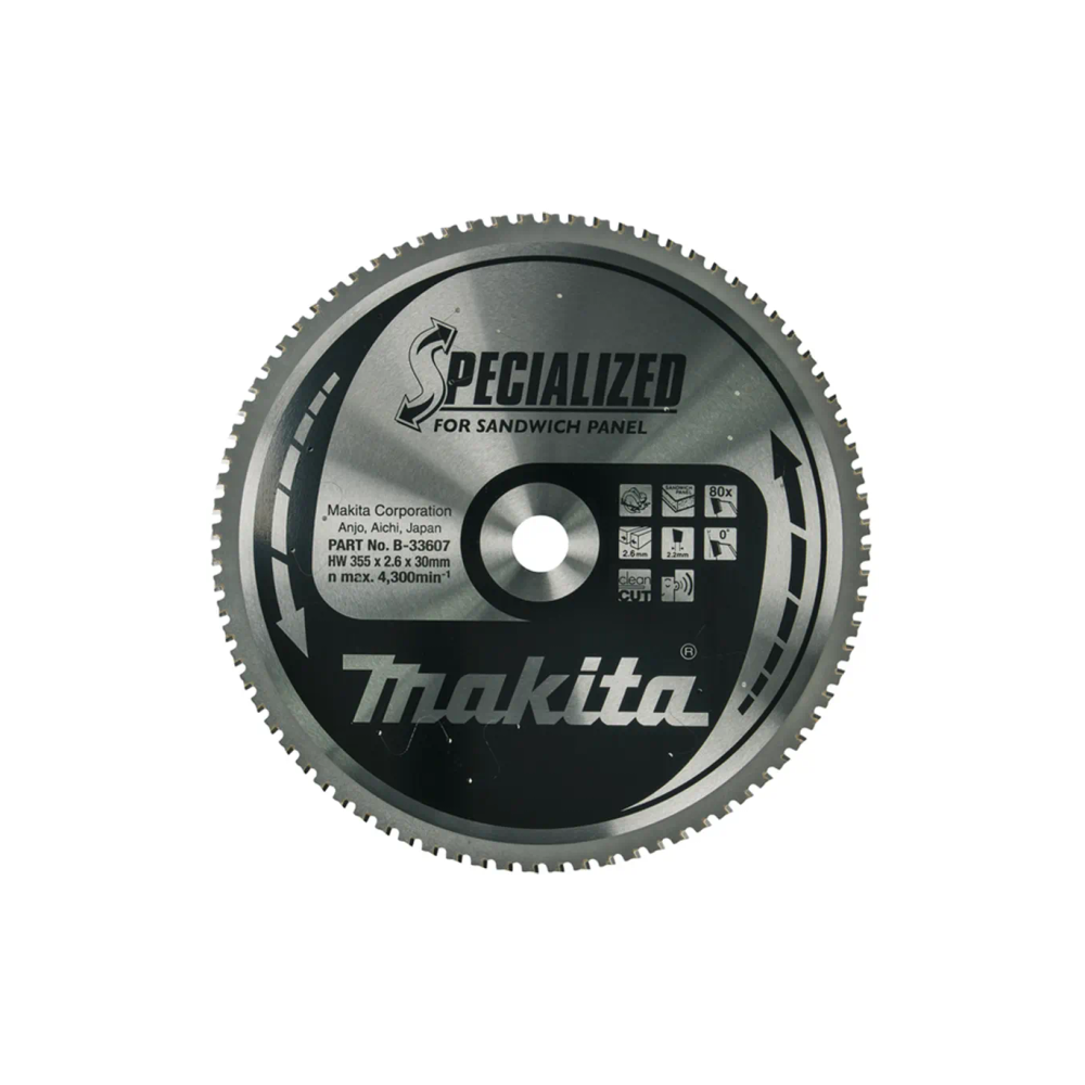 Makita - TCT Specialized list kružne pile za sendvič panele 355 mm, 355x30x2,2 mm 80Z B-33607 slika 1