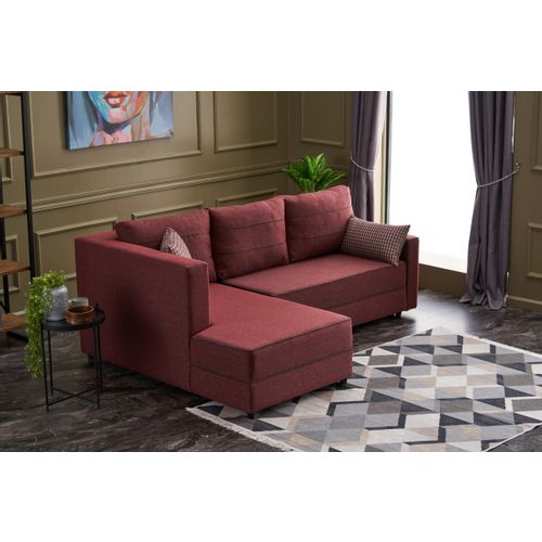 Atelier Del Sofa Kutna garnitura na razvlačenje, Bordo crvena, Ece Left - Claret Red slika 2