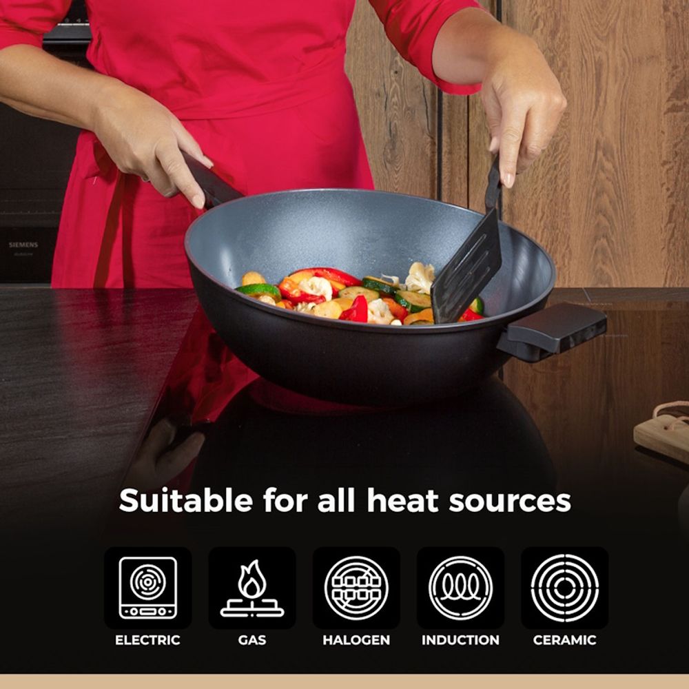 BE Living Wok tava Delight Black 32 cm slika 7