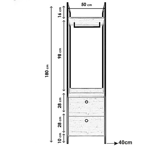 Trend - L612 Oak Wardrobe slika 7