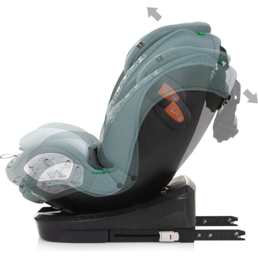 Chipolino Autosjedalica Volare i-Size 40-150cm Isofix Stkvlr02404pg, Pastel Green slika 4