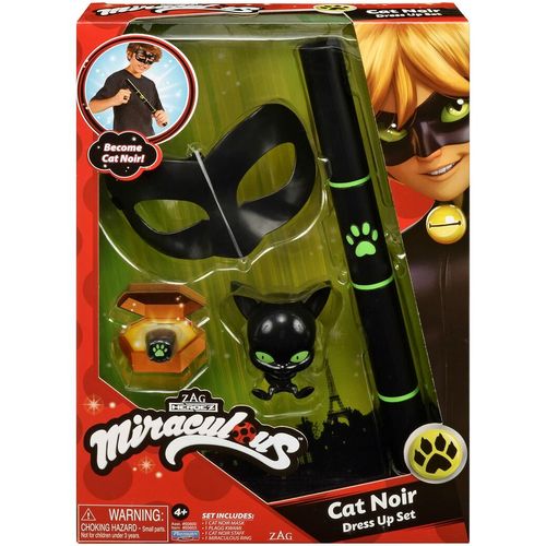 Svečana odjeća za djecu Miraculous: Tales of Ladybug &amp; Cat Noir Transformation Set - Cat Noir 4 Dijelovi Crna Pisana slika 5