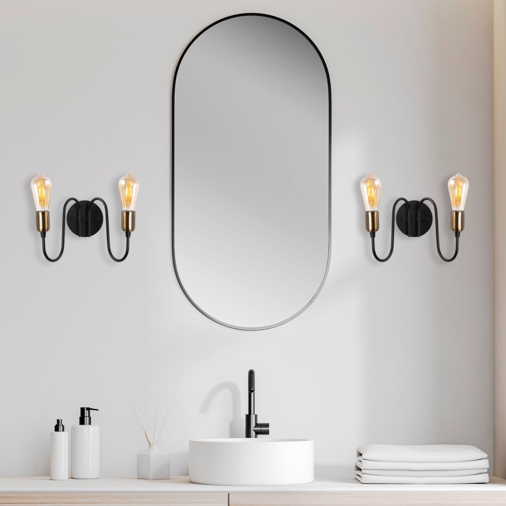 Firat - 11521 Crna Antikna Zidna Lampa slika 2