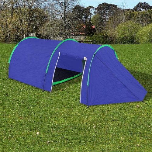 Šator za kampiranje za 4 osobe tamna plava/zelena slika 1